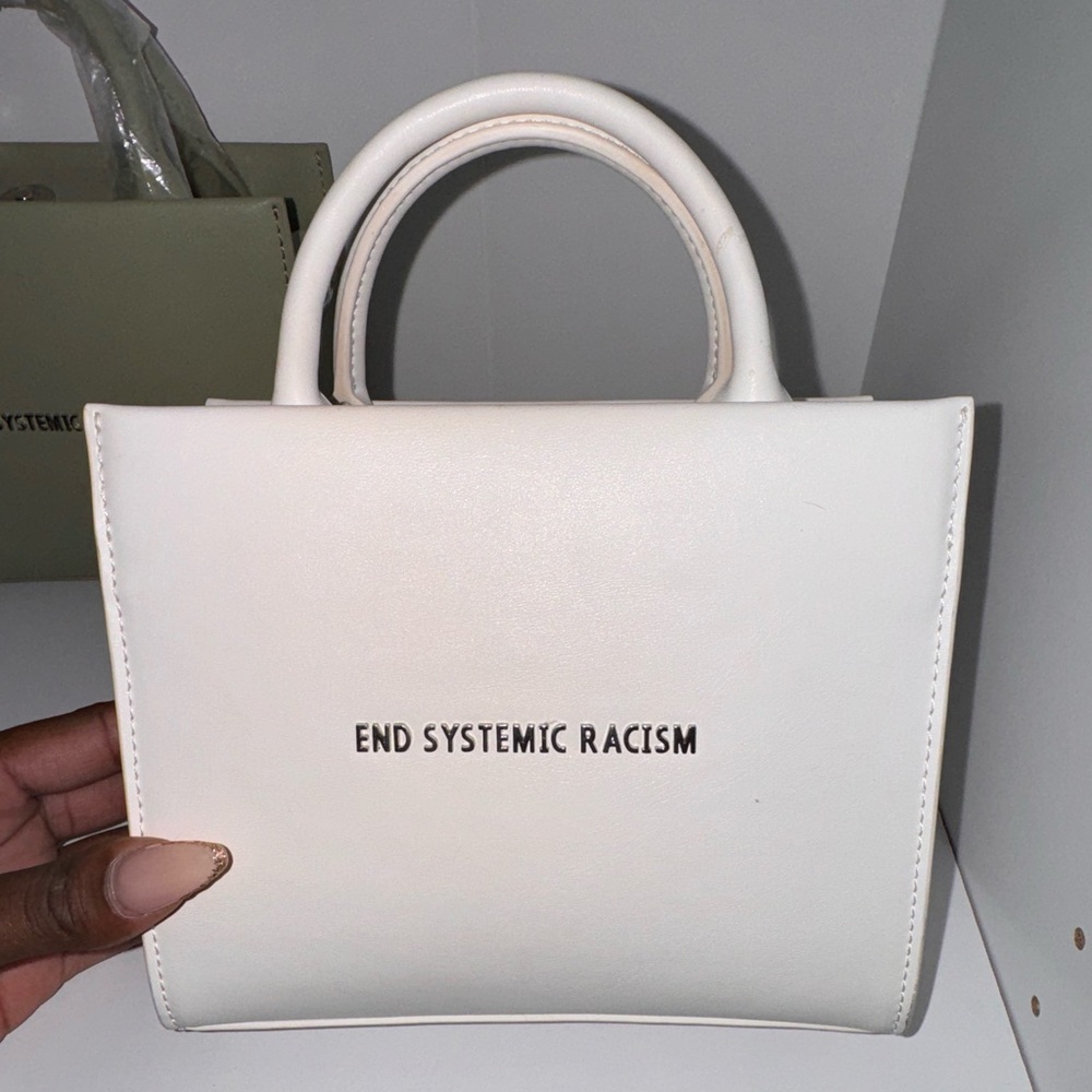 Brandon Blackwood ESR Tote. Leather with silver hardware.